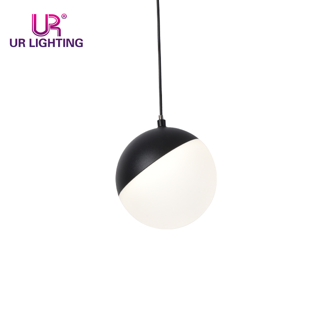 Spherical Acrylic Black Magnetic Track Lamp Pendant Light 10W C214